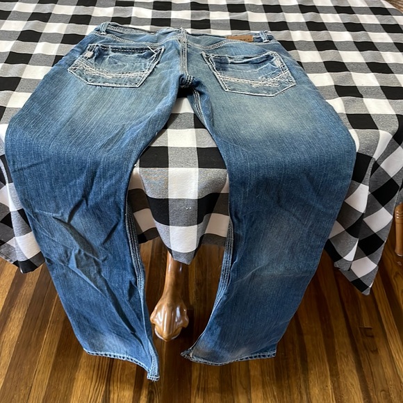Buckle BKE TYSON Straight Leg Jeans Men's Size 33 x 33.5 Long Tall Thick Stitch - Picture 9 of 12